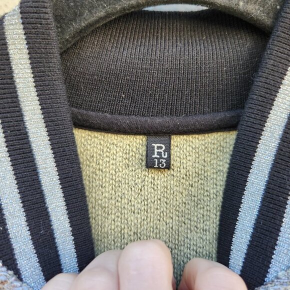R13 Shrunken Metallic Roadie Jacket - Picture 6 of 8